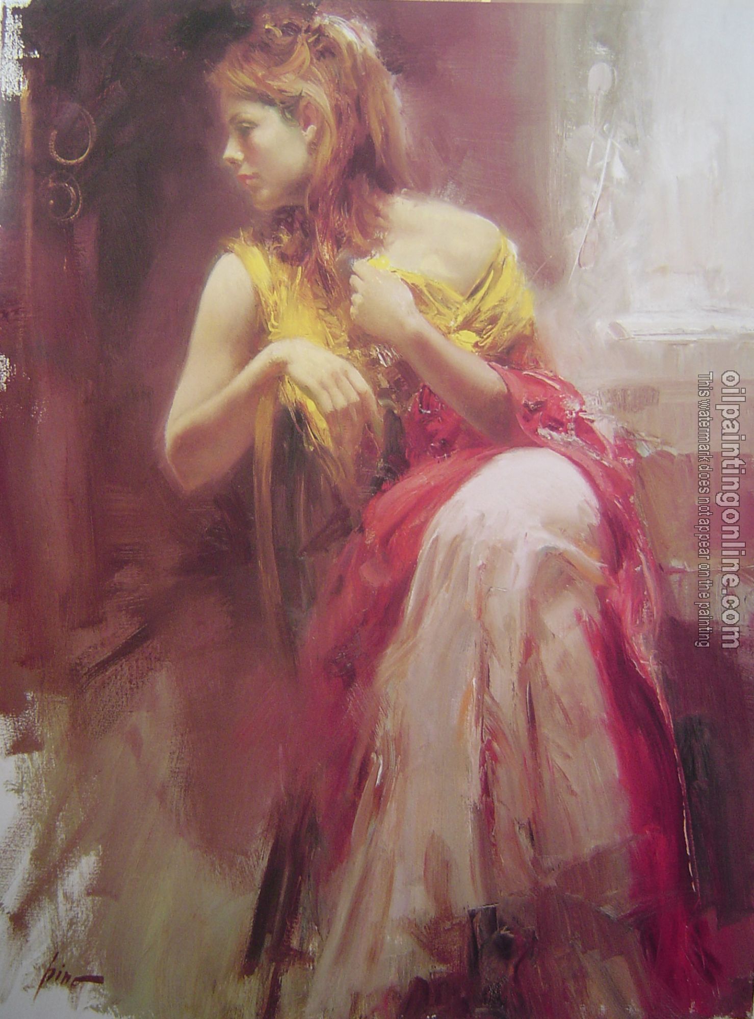 Pino Daeni - Impression oil painting.